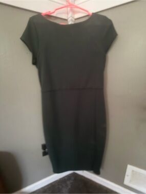 Express Dark Green Midi Sheath Dress